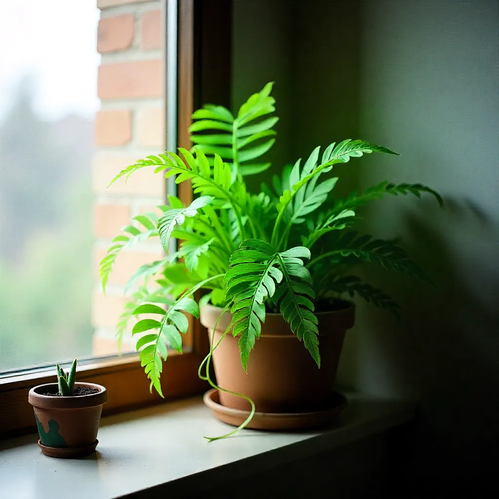 Low-maintenance indoor plants in natural light